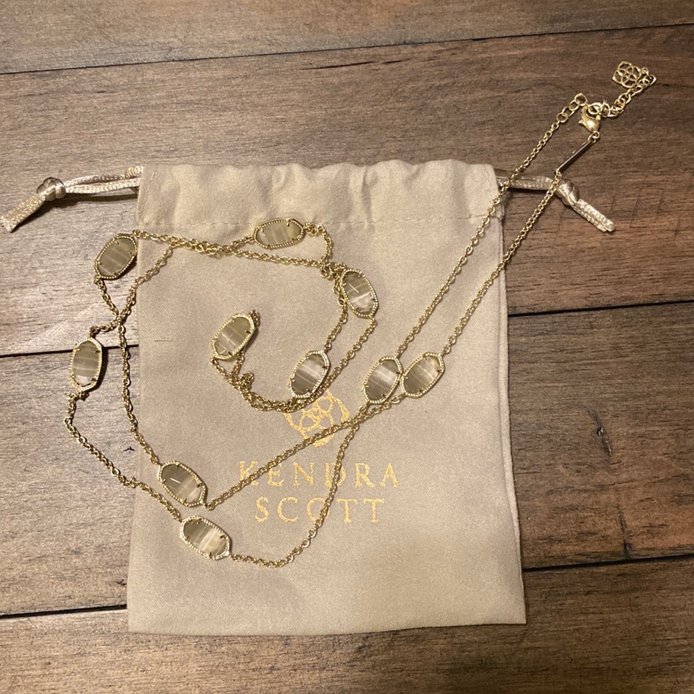 Kendra Scott Kelsie Necklace with Slate Stones
